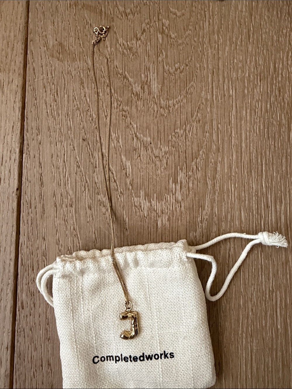Completedworks Gold 'J' Initial Necklace